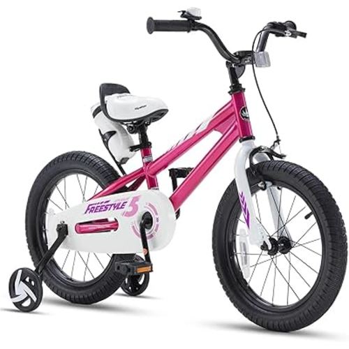 RoyalBaby Freestyle Kids Bike 12 14 16 18 20 Inch Bicycle, Training Wheels or Kickstand Available, for Boys Girls Ages 3+ Years, Multiple Colors