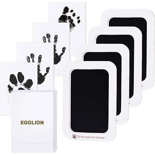 4 Pack Inkless Baby Hand and Footprint Kit – Mess Free Clean Touch Ink Pad for Baby Handprints & Footprints, Newborn Keepsake, Safe Pet Paw Print Ink Pad, No Mess Baby Footprint Kit