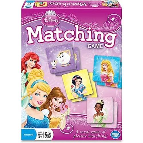 Wonder Forge Disney Princess Matching Game - Fun & Quick Memory Game for Kids | Engaging Toy for Ages 3-5 Years | Features Beloved Disney Princesses | Ideal for Solo or Family Play