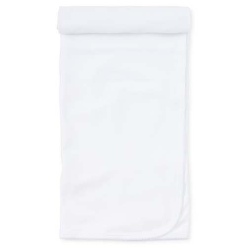 White/Blue Kissy Basics Blanket