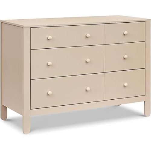 DaVinci Carter's Marisol 6-Drawer Dresser in Taupe/Washed Natural, GREENGUARD Gold Certified
