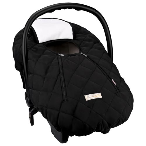Car Seat Cover for Babies Winter - Baby Car Seat Covers Universal Cold Weather Shield,Warm and Cozy Carseat Covers (Black)