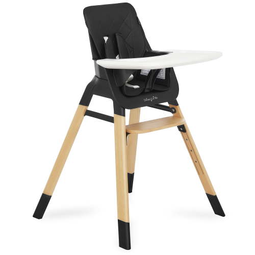 Dream on Me Nibble Wooden Highchair | Compact High Chair | Light Weight | Portable |Removable Seat Cover I Adjustable Tray I Baby and Toddler