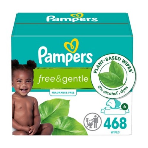 Pampers Free & Gentle Baby Wipes - 468ct
