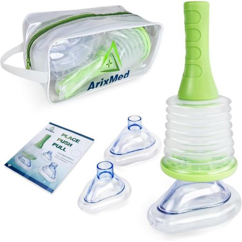 Arixmed Portable Choking Rescue Device for Kids and Adults - First-Aid Emergency Suction Safety Essential Kit