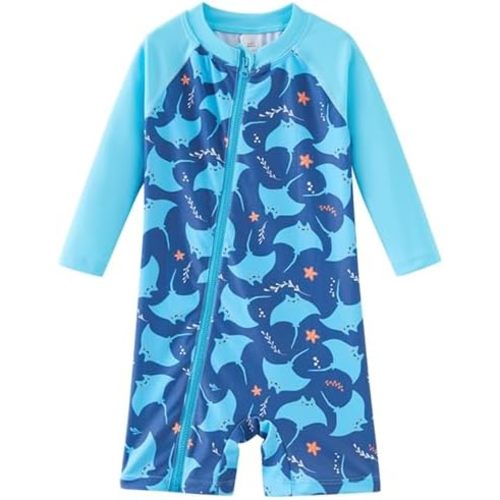 UMELOK Baby Boys' Swimsuit Full Zip UPF 50+ Sun Protection Swimwear