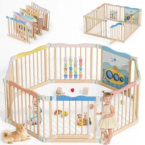 Foldable Wooden Playpen