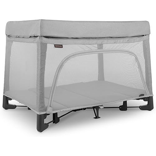 UPPAbaby Remi Playard | Deluxe 3-in-1 Portable Playard, Bedside Bassinet + Travel Crib| Mesh Bassinet, Mattress, Organic Cotton Mattress Cover + Storage Bag Included | Stella (Grey Brushed Mélange)
