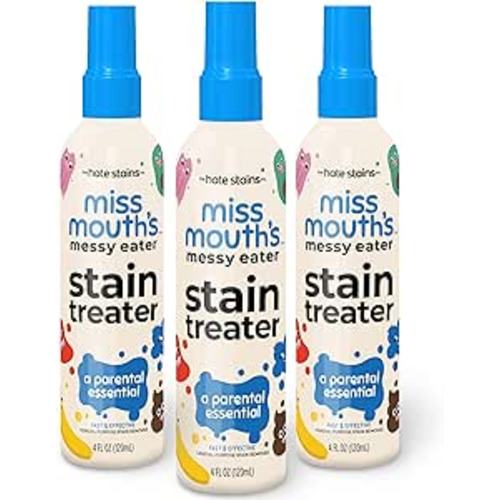 Miss Mouth's Messy Eater Stain Treater Spray - 4oz 3 Pack Stain Remover - Newborn & Baby Essentials - No Dry Cleaning Food, Grease, Coffee Off Laundry, Underwear, Fabric