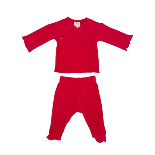 Red / Organic Pointelle Newborn Set – SpearmintLOVE