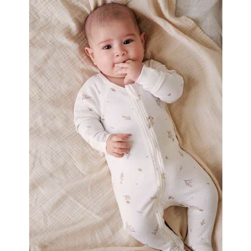 2 Pack Zip Growsuit - Vanilla Wattle Bee Pack - Purebaby