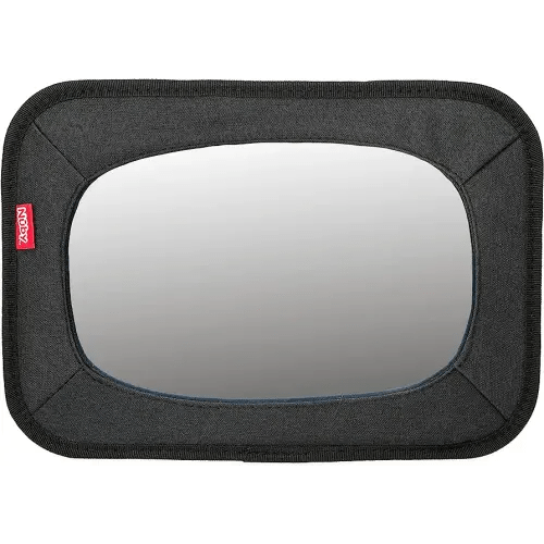 Nuby Shatterproof Rear Facing Backseat Baby Mirror, Black