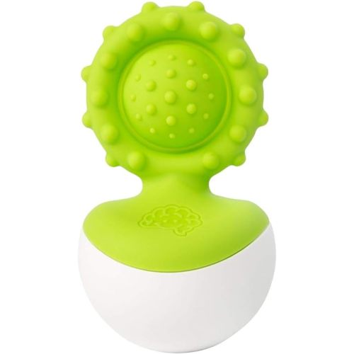 Fat Brain Toys - Dimpl Wobbl Green Tentetiese Teether (1)