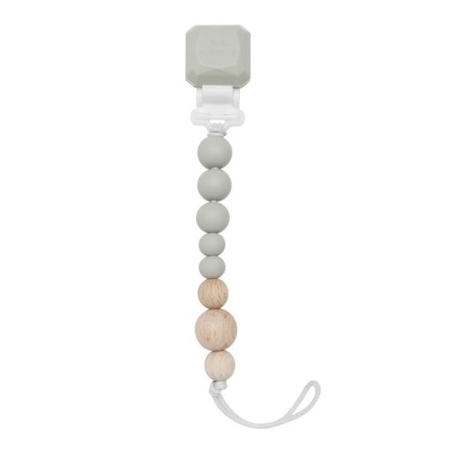 Colour Pop Silicone & Wood Pacifier Clip