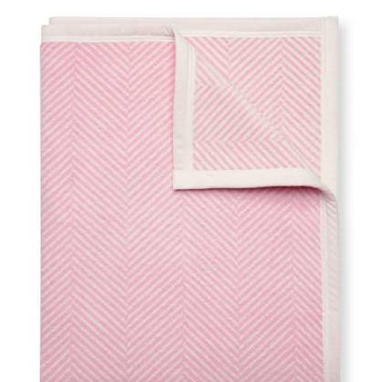 Harborview Herringbone Ballet Pink Mini Blanket