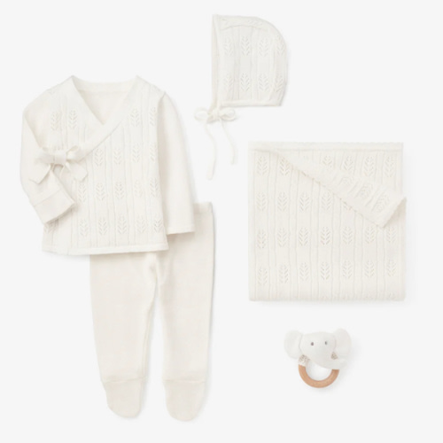 White Baby Layette Gift Set w. Box
