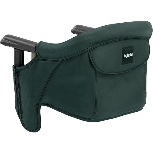 Inglesina Fast Table Chair, Dark Green - High Chair for Babies & Toddlers 6-36 Months - Fits Tables 0.8'' to 3.5'' Thick - Collapsible, Portable Design - Includes Travel Bag - BPA Free