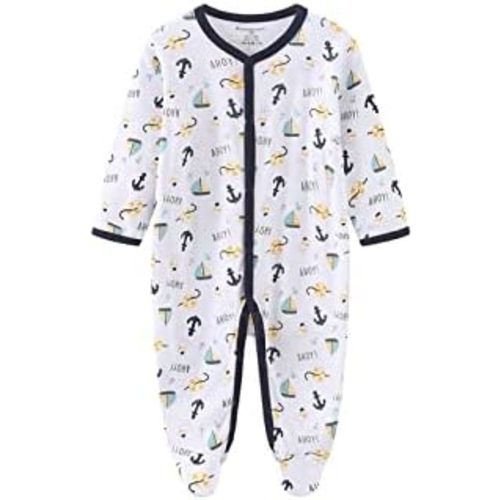 Newborn Baby Boy Girl Organic Cotton Bodysuit Long Sleeve Jumpsuit 3-Pack Outfits Clothes,0-24Months
