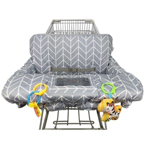 Shopping Cart Cover for Baby ICOPUCA Cotton High Chair Cover, Reversible, Machine Washable for Infant, Toddler, Boy or Girl (Grey Arrow Print)