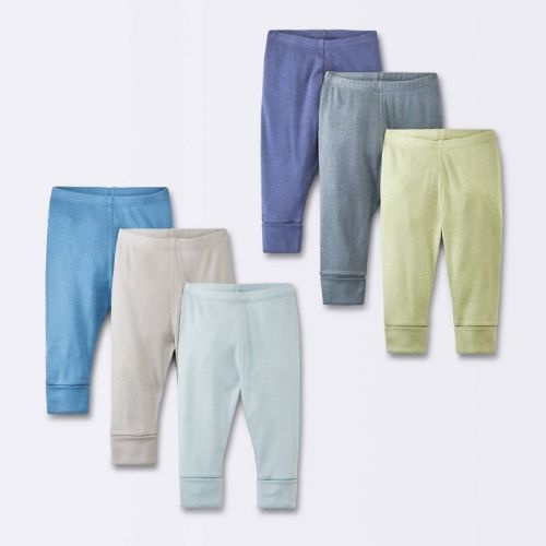 Baby Boys' 6pk Go & Grow Cotton Pants - Cloud Island™ Blue 6-12m