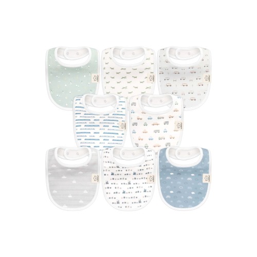 8-Pack Baby Drool Bibs