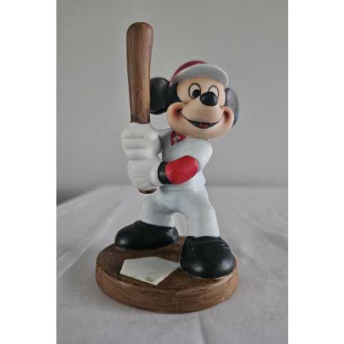 Vintage Disney Mickey Mouse Gift-Ware Baseball Player Figure