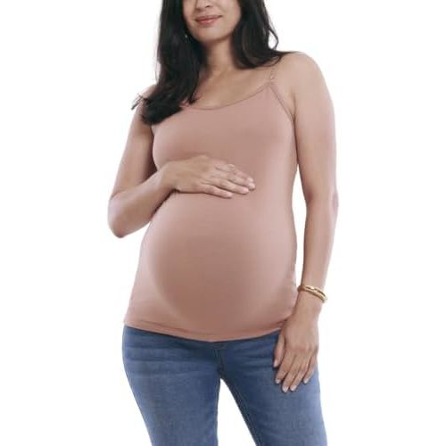 Motherhood Maternity Women's Clip Down Nursing Tank Top Cami with Adjustable Straps for Breastfeeding