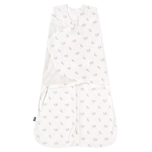 HALO 100% Cotton Sleepsack Swaddle, 3-Way Adjustable Wearable Blanket, TOG 1.5, Floral Vintage Stripe, Small, 3-6 Months