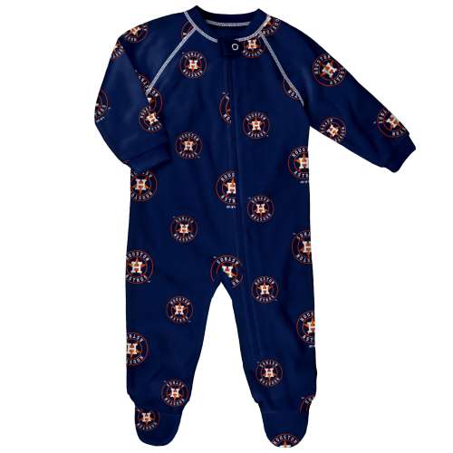 Newborn & Infant Navy/Heathered Gray Houston Astros Scrimmage Long Sleeve  Jumper