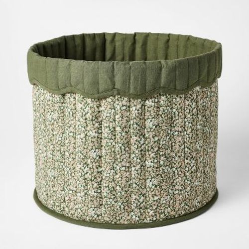 Large Floral Canvas Storage Basket - Threshold™ Designed With Studio Mcgee