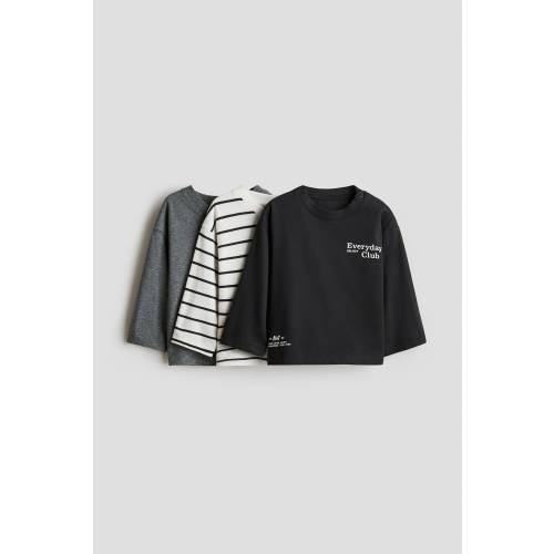 3-PACK LONG-SLEEVED COTTON T-SHIRTS