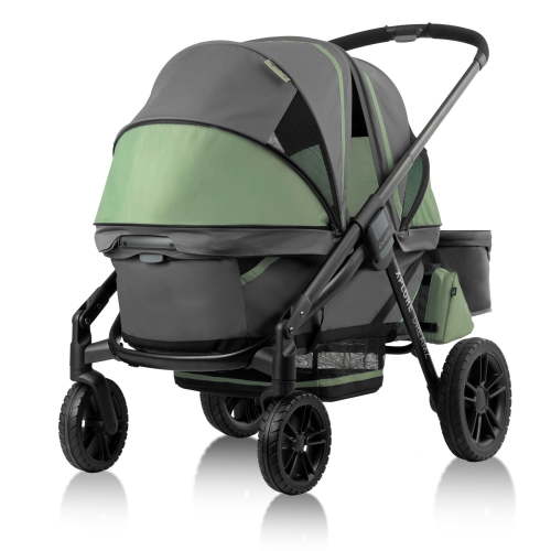Evenflo Pivot Xplore Dreamz All-Terrain Stroller Wagon, Bassinet Insert, Voyager Gray, 6 Months - 5 Years