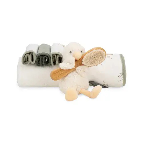 The Little Linen Co. Bath Gift Set Fuzzy Duck | Baby Bunting AU