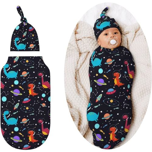Dinosaur Swaddle Blankets Soft Receiving Blanket Baby Swaddle Wrap for Baby Girls Boys