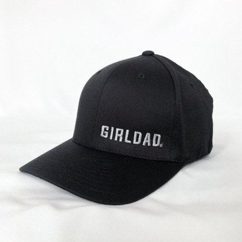 Girldad® Embroidered Flexfit Hat, Flexfit Cap Black/Silver Hat, Girl Dad, Girl Dad Gift, Dad of Girl, Gift Dad, Girldad, All Girls, Dad Gift