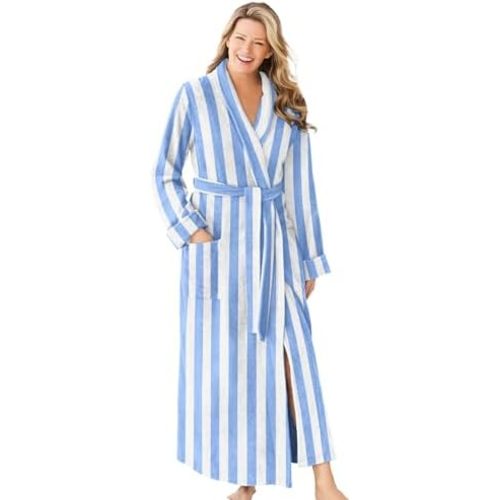Dreams & Co. Plus Size Long Terry Robe