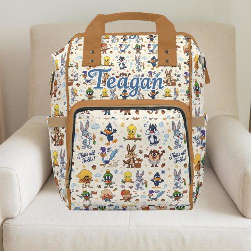 Looney Tunes Backpack,Looney tunes,Bugs Bunny,Unisex diaper bag,Boy diaper bag,Baby girl diaper bag,Custom Diaper bag,Expecting mom gift