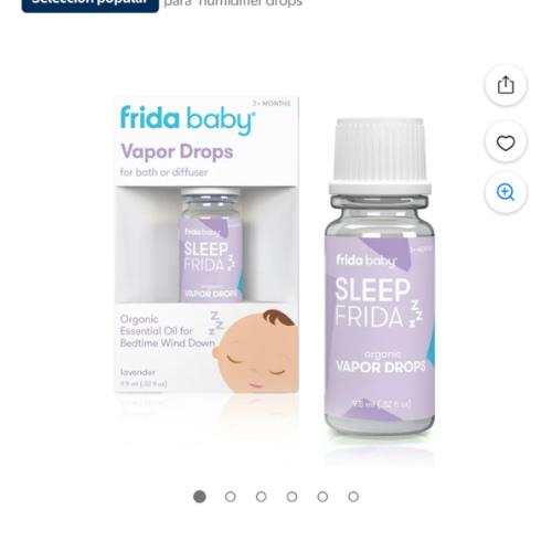 Frida Baby Gotas de Baño de Vapor Natural para Dormir, Baño, Humidificadores, 0.32 Fl Oz