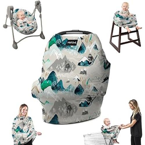 Milk Snob Original 5-in-1 Cover - Added Privacy for Breastfeeding, Baby Car Seat, Carrier, Stroller, High Chair, Shopping Cart, Lounger Canopy - Newborn Essentials, Nursing Top, Rocky Mountain