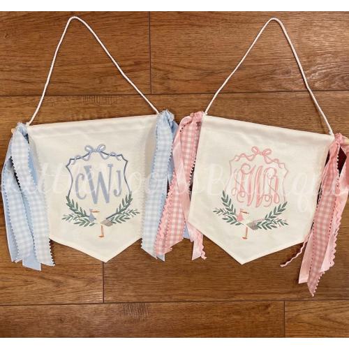 Baby Banner, Hospital Door Hanger, Monogrammed Baby Hanger, Welcome Baby Banner
