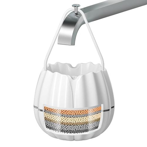 Bath Filter for Tub - Cobbe Water Filter for Bathtub, Removes Hundreds of Contaminants for Smoother Skin & Hair, 3500 Gallons of Filtration, BPA Free(Upgrade Version), White