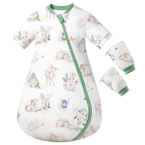 2.5 TOG Baby Sleep Sack for Winter 12-24 Months - Super Warm Quilted Wearable Blanket with Removable Sleeves, Two-Way Zipper for Easy Diaper Changes, Soft & Cozy Infant Sleeping Bag