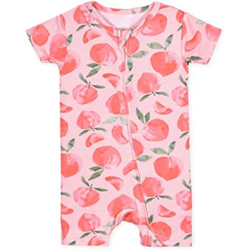Gerber Unisex Baby Buttery-Soft Short Sleeve Romper With Viscose Made With Eucalyptus