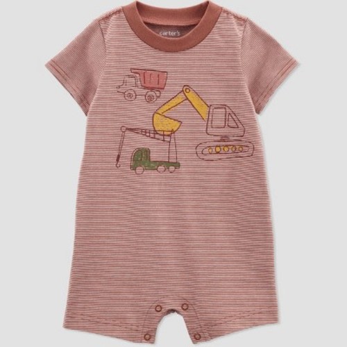 Carter's Just One You® Baby Boys' Construction Romper - Brown 12m