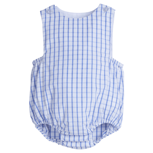 Little English Louis Sunsuit Royal Windowpane - Spoiled Sweet Boutiqu - Spoiled Sweet Boutique
