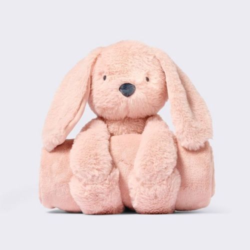 Plush Blanket with Soft Toy - Pink Bunny - Cloud Island™