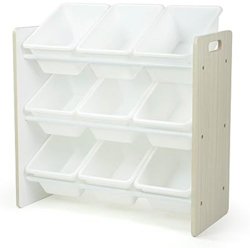 Humble Crew Storage Organizer, 9 Small Bins, Sandwashed/White
