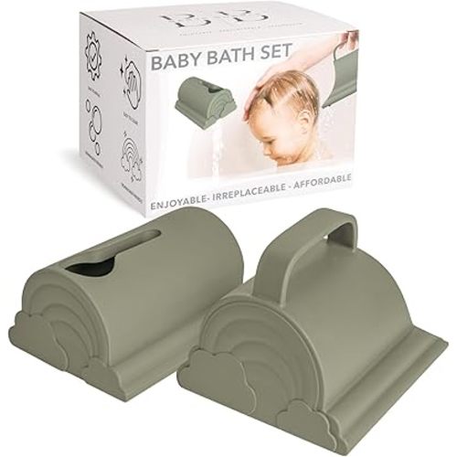 Faucet Cover Bathtub Baby - Bath Spout Cover Baby - Bath Faucet Cover for Kids - Shampoo Rinse Cup Included - Soft Silicone - Baby Bath Essentials