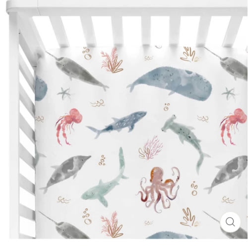 Sea Life Crib Sheet