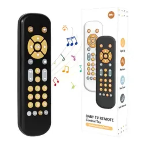 Orzbow Baby Remote Control Toy for 6 Months with Music, TV Remote Toy with Realistic Light and Sound - English, French and Spanish for Infant Play Remote Musical Toys, BPA Free - TikTok Shop